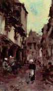 Nicolae Grigorescu Strabe in Dinan France oil painting artist